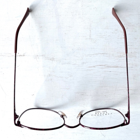 Geoffrey Beene MOD GB-1002 Wine Vintage 80s Low Profile Metal Eyeglasses Maroon